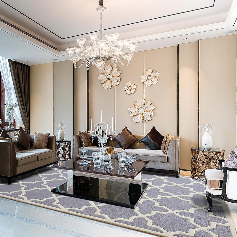 Fábrica de fuente alfombra de alta gama de sala de estar lana doméstica estudio dormitorio mantas de cama resistente a la suciedad fácil de cuidar personalizado