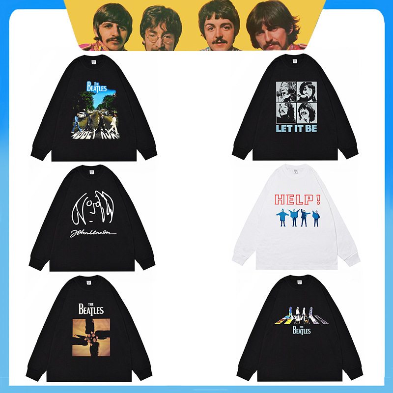 The Beatles Beatles Long-Sleeved T-Shirt John Lennon John Lennon Rock American Base