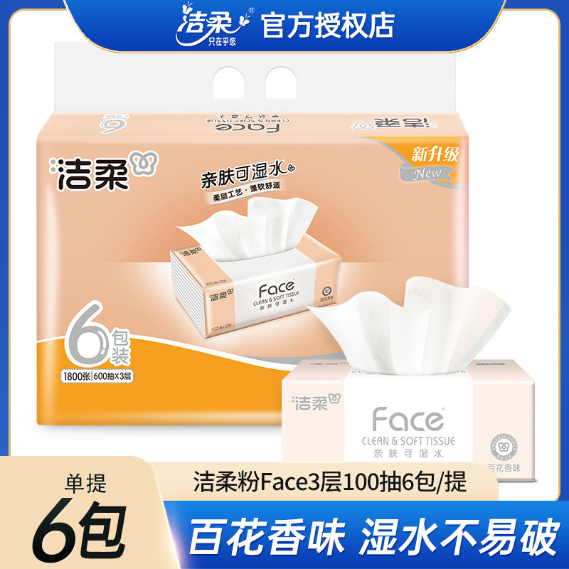 Clean soft hundred flowers fragrance paper towel 6 packs of a mention 100 smoke household whole box toilet paper affordable facial tissue smoke wholesale