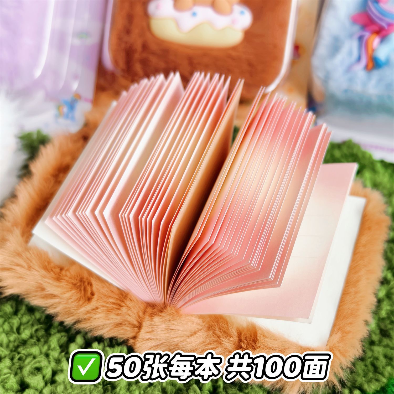 Bonita serie de dibujos animados suave fufu mini cuaderno de mano raboo pony bolly bolsillo de peluche cuaderno