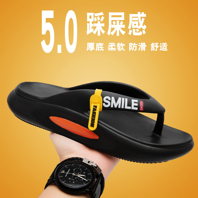 Chanclas EVA tendencia de verano para hombres, chanclas antideslizantes para hombres, sandalias de plataforma de playa resistentes al desgaste de fondo suave