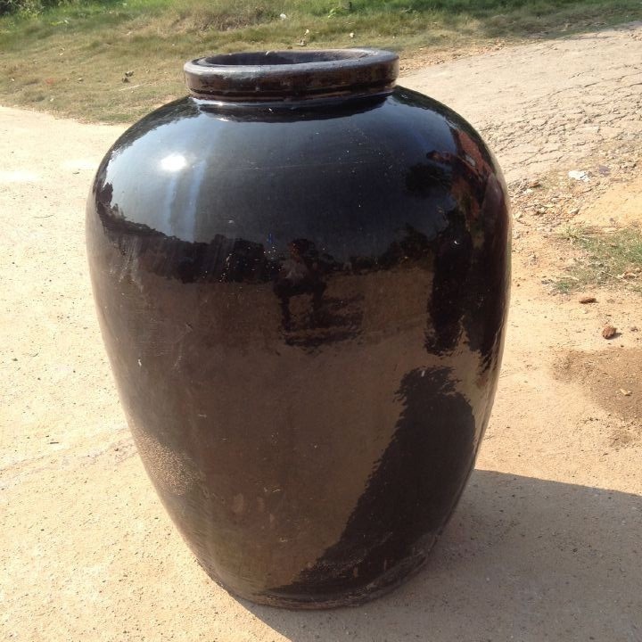 湖南铜官窑厂家直销200斤陶瓷酒缸 粗陶窖藏级别半手工透气酒缸