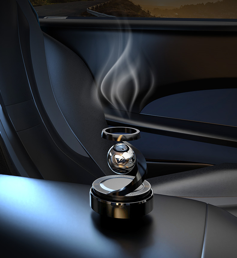 New car aromatherapy solar rotating car perfume wholesale interstellar suspension car perfume advanced ornaments