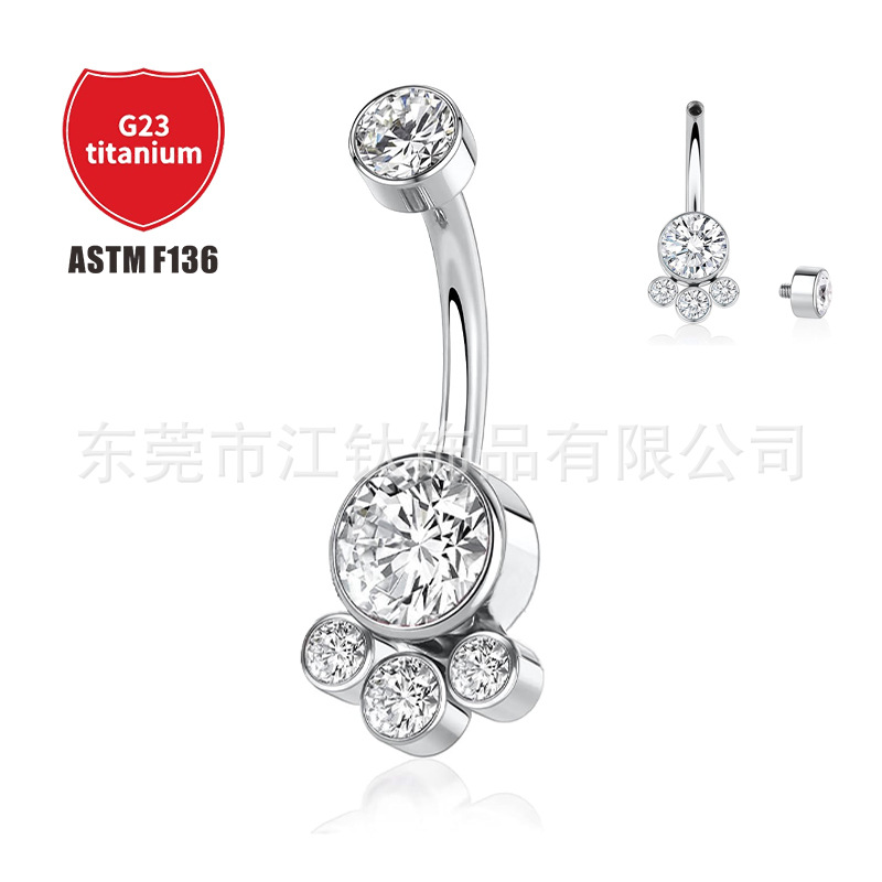Pointed titanium steel lip stud product view