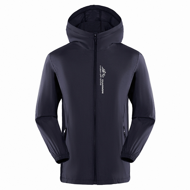 Men's UV-protective ice silk skin jacket, summer thin windbreaker, breathable and simple windbreaker, outerwear
