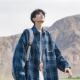 Hong Kong Tsai Artistic Men's Juvenile Sense Plaid Shirt Men's Long-sleeved 2025 New Spring and Autumn Men's Inner Shirt Jacket