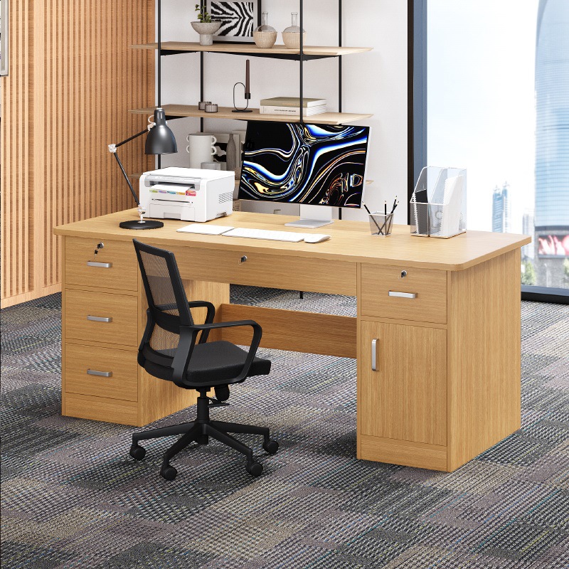 Mesa de computadora de escritorio, mesa y silla combinada simple, mesa de estudio de estudiantes domésticos modernos, escritorio, escritorio, escritorio integrado