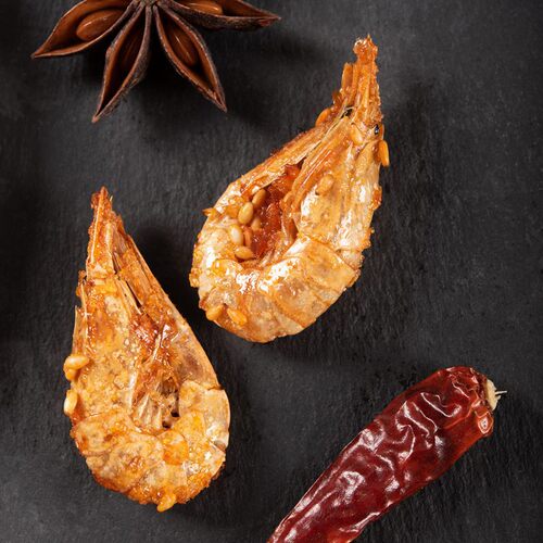 Shrimp Ready-to-Eat Spicy Shrimp, Large Shrimp, Shrimp Scampi, Alcohol Companion Snack, Snack Food, Leisure Food, Seafood Snack