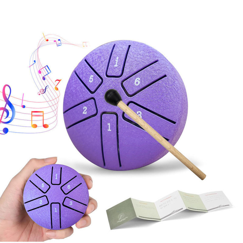 Drum etéreo de pulgada sonido mini pulgada sonido de niños de iluminación estudiantes instrumentos musicales tambor lengua de acero principiantes Aliexpress