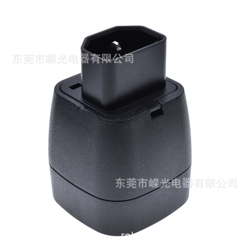 SD-320 IEC C14插头转欧规插座PDU UPS电脑插头适配器C14转德标