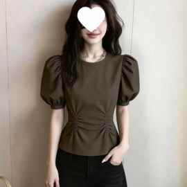 通勤设计感个性时尚温柔百搭舒适气质短袖2026年夏季新款上衣女