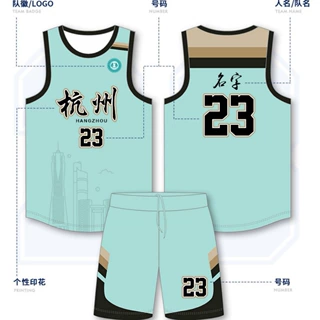 新款全身印美式篮球服套装男定制比赛队服篮球衣服球衣印字印号