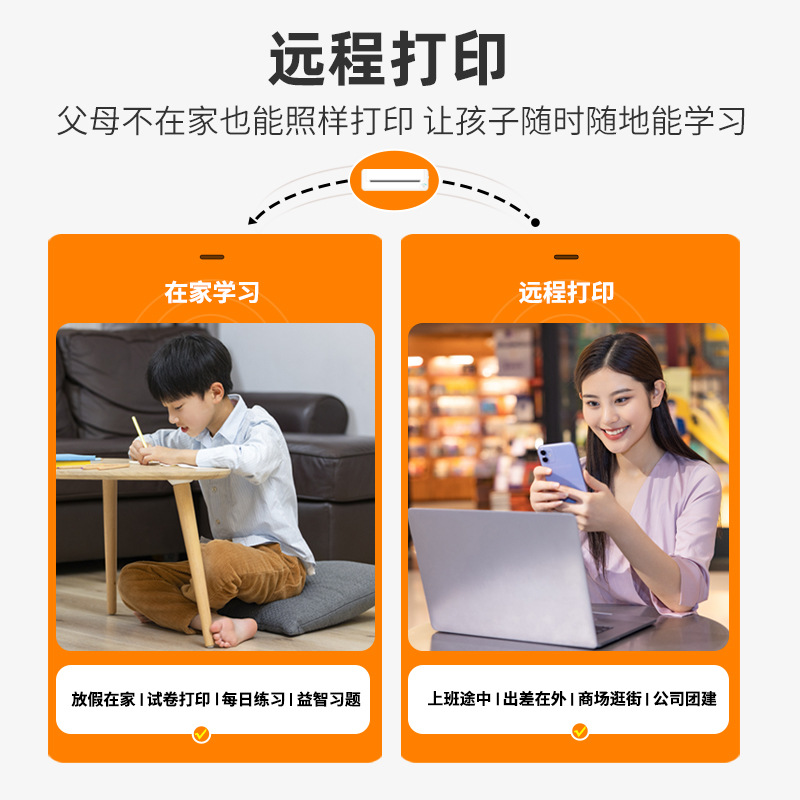 Nuevo transfronterizo A4 impresora portátil pequeño estudiante pregunta incorrecta Archivo de bolsillo Bluetooth impresora térmica