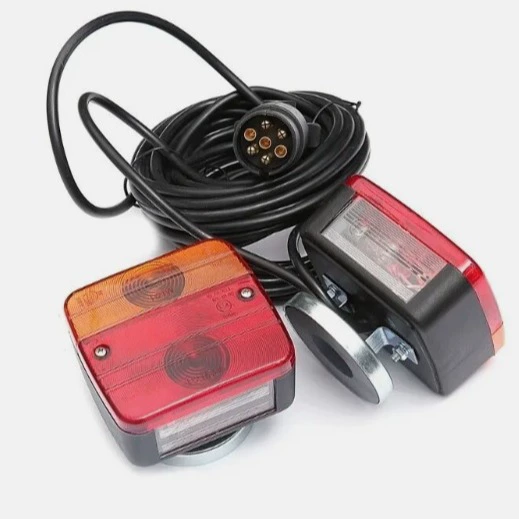 Задний фонарь прицепа TM4011 в сборе с магнитом, правый свет с подсветкой номерного знака, прицеп, грузовик, провод из чистой меди