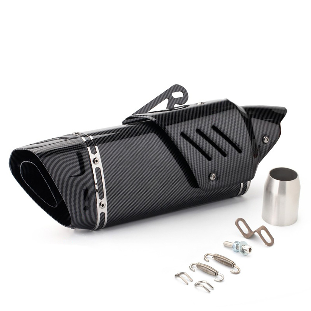 51MM Motorcycle Modified Exhaust Pipe Tail Section M1 Exhaust Pipe Stainless Steel Imitation Carbon Guard R3/R6/Z650