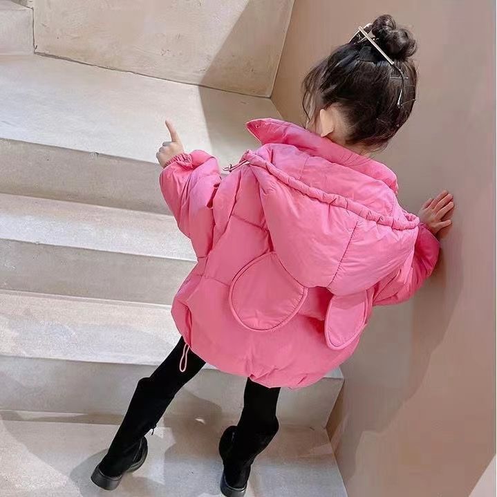 Chaqueta de algodón para niñas, ropa de invierno gruesa, chaqueta acolchada para niños 2024, chaqueta de invierno, chaqueta de algodón cálida de estilo occidental para niñas, modelos de otoño e invierno