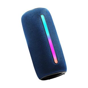 Cross-border new fabric bluetooth speaker high color value with colored lights outdoor portable pluggable card high-power subwoofer