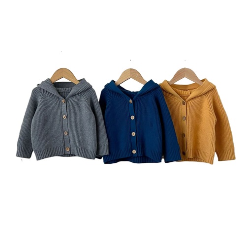 Ins Korean Version Children's Sweater for Boys and Girls, Baby, Pure Cotton Hooded Jacket for Infants and Toddlers, Autumn and Winter Pure Cotton Sweater