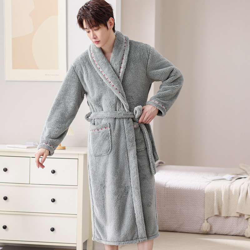 웨빙 남성용 가운 라이트 그레이