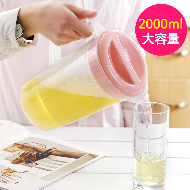hervidor de agua fría resistente al calor a alta temperatura a prueba de explosiones tienda de té de leche doméstica con escala de cubierta botella de agua de gran capacidad taza de té hervidor de agua fría image 1