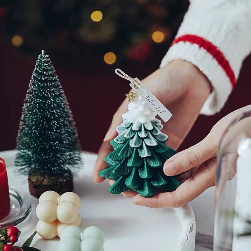 クリスマスキャンドルギフトボックスお土産ins撮影道具クリスマスツリー香薫キャンドル祭りクリエイティブプレゼント|undefined