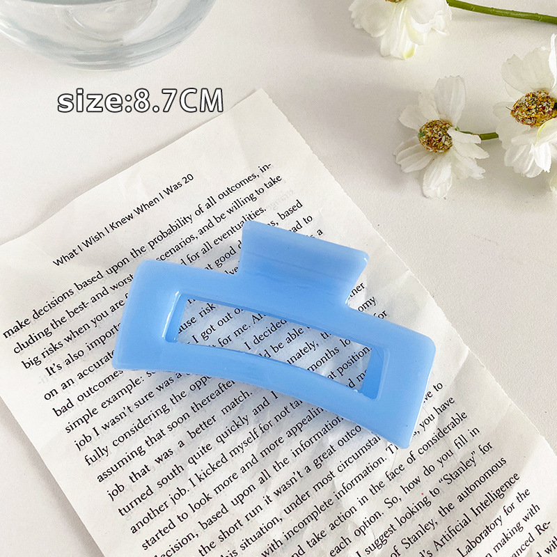 Tocado con clip cuadrado de Maillard, elegante coreano francés, retro, clip de tiburón, red, temperamento rojo, pinza para el cabello, accesorios para el cabello