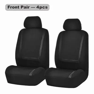 Foreign Trade Promotion Polyester Mesh Car Seat Cover Foreign Trade Best-Selling Model Universal Type Suitable for Five-Seater Models (Seat cushion, seat cover) - black-4-piece-set