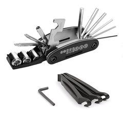 Bicycle Repair Tool Set, Maintenance and Puncture Repair Kit, Multi-Function Foldable Repair Tools, Wrench Set