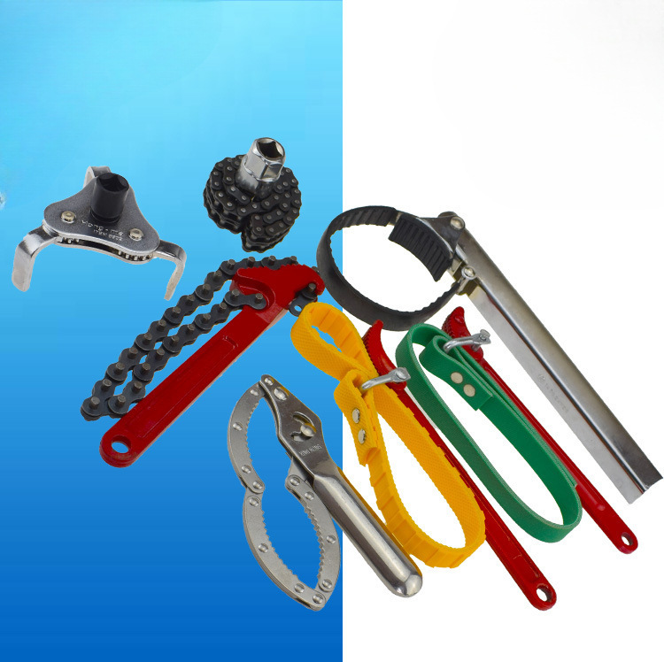 汽车换机油格滤清器拆卸工具防滑皮带链条手铐钢带钳式滤芯扳手