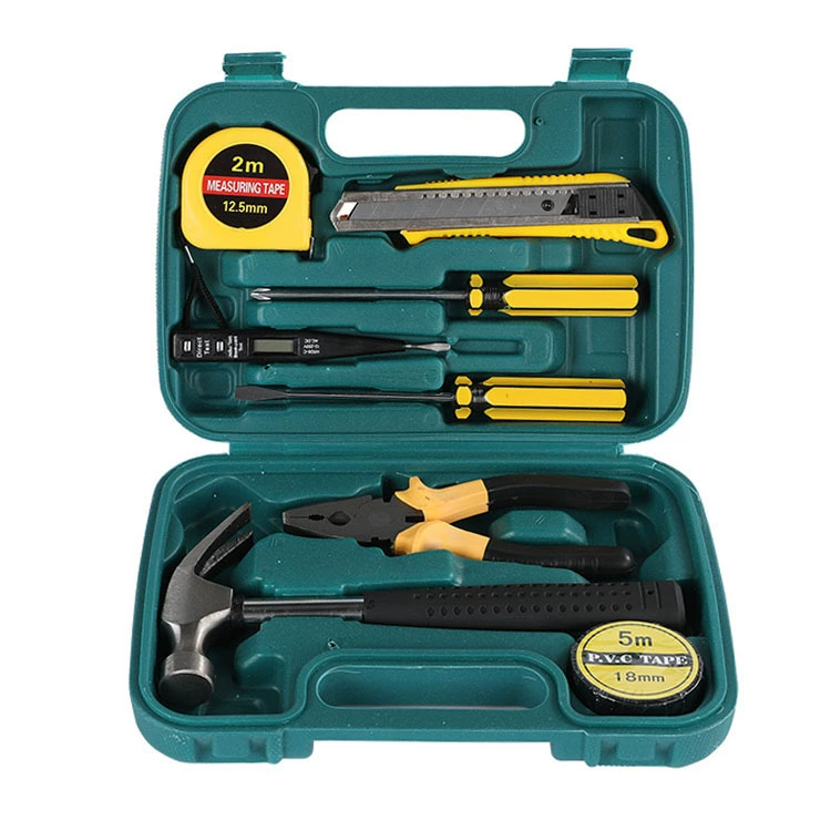 ✅Commonly used combination tool box 9-piece set Car hardware tool bag with hammer tool set 8009B