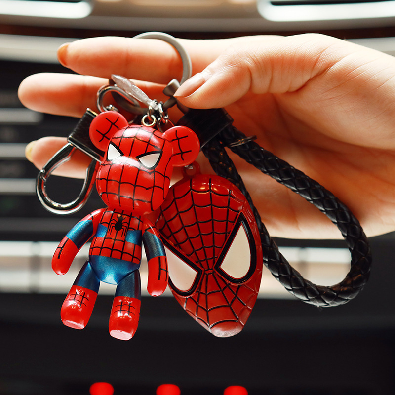 Marvel Animation Surrounding Car Keychain Metal Hanging Decoration Shield Captain America Bear Gift Marvel Animation Surrounding Car Keychain Metal Hanging Decoration Shield Captain America Bear Gift