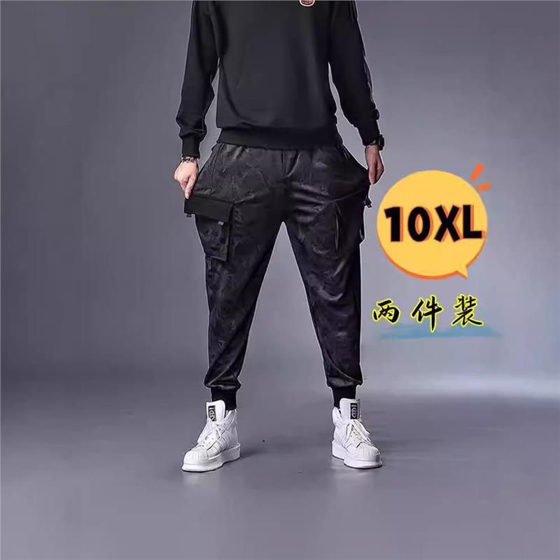대외 무역 크로스보더 남성용 대형 반바지 150kg 트렌디한 뚱뚱한 루즈한 위장 5부 바지 플러스 뚱뚱한 남성용