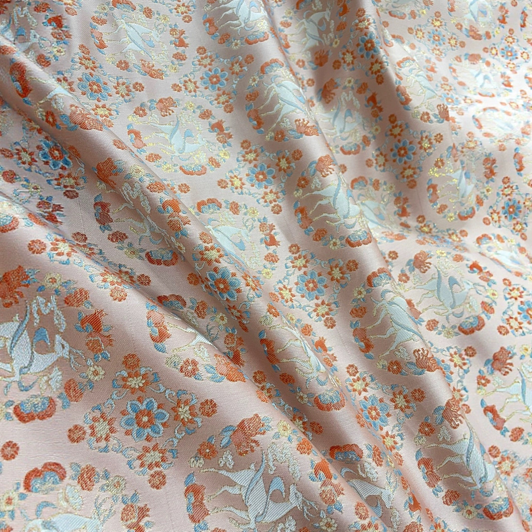 树叶花 150幅宽古风绸缎服装沙发包装 织锦缎棉袄唐装被面