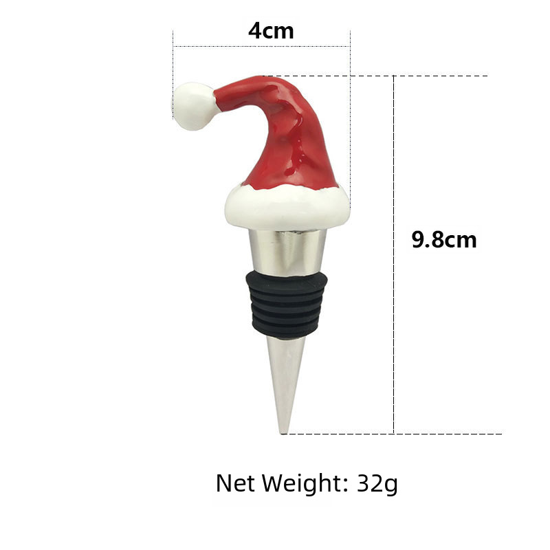metal Christmas creative bottle stopper for party