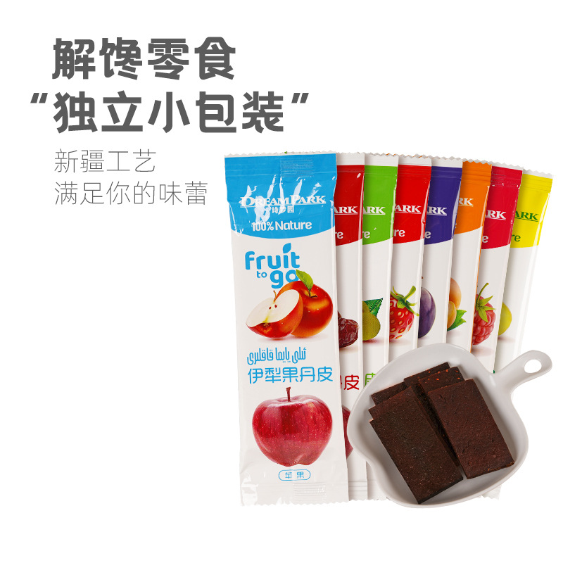 Dream Park/Ili 20g Long Strip Fruit Pastry, Traditional Sour and Sweet, Childhood Memory