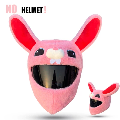 Dəbilqə (Kaska) aksesuarları, Cross-Border Plush Personalized Animal - pink-bunny