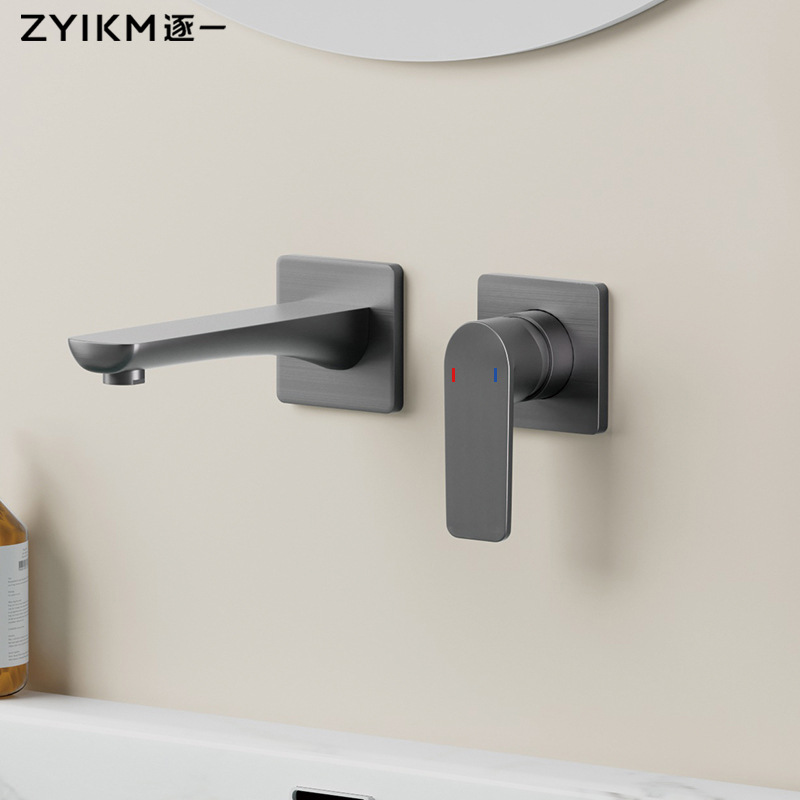 Uno por uno, los grifos en la pared están ocultos con lavabos faciales incrustados, lavabos, lavabos de pared enterrados, lavabos fríos y calientes