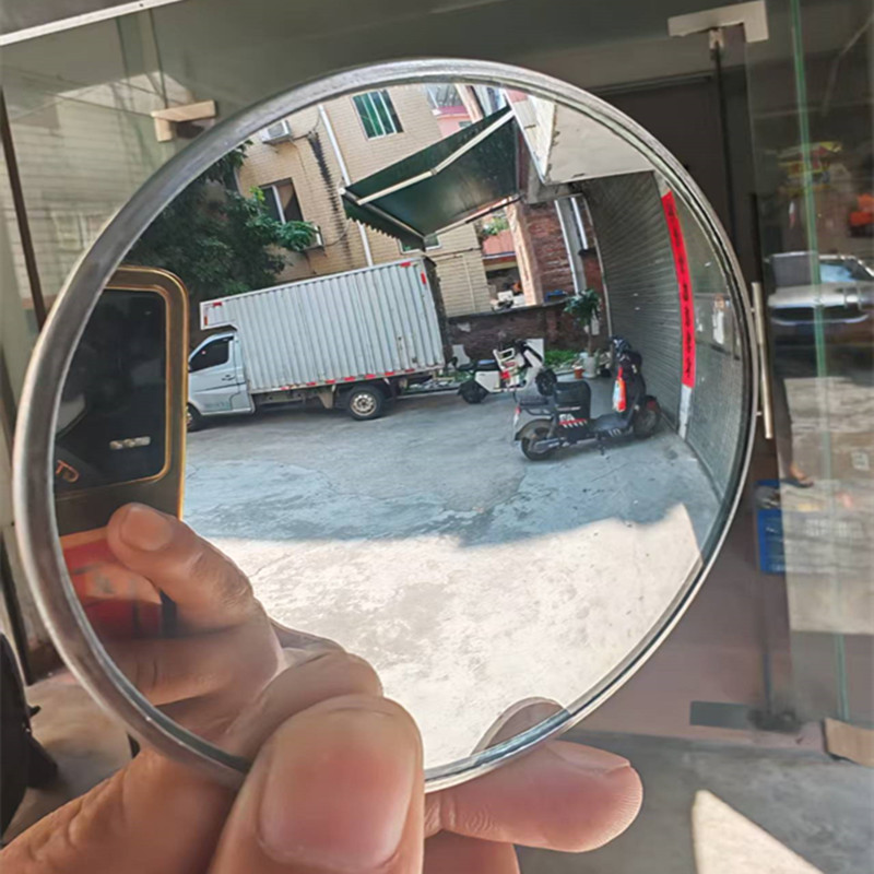 凸面镜汽车货车倒车盲区辅助镜玻璃镜面自拍打卡神器9.5cm反光镜