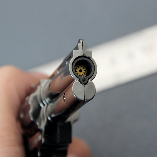 Revolver Creative Windproof Lighter Metal Toy Shape Inflatable Lighter Smoking Accessories Wholesale Cross-Border Not Fireable