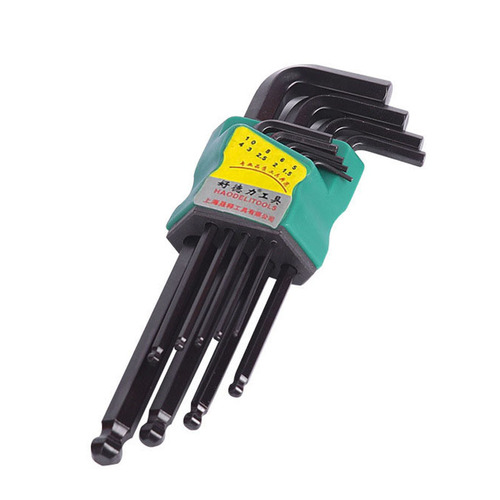 Factory wholesale hex wrench set with ball head, hex set, and extended hex wrench combo