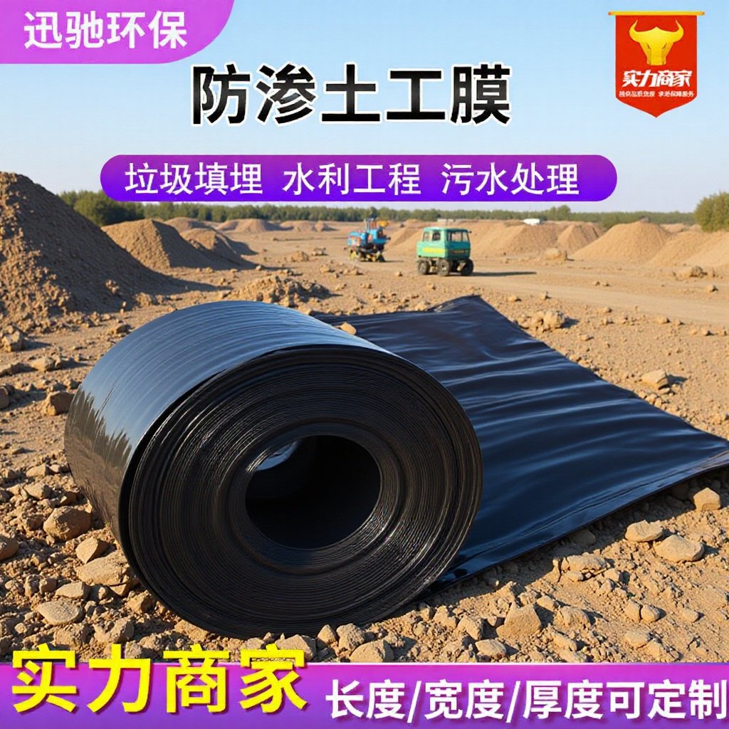 全新料非标土工膜水库堤坝防渗土工膜园林景观污水处理工程土工膜