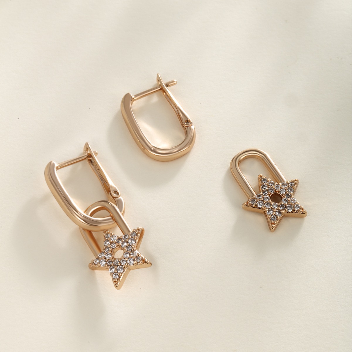 Xuping Amazonas Europa y Estados Unidos personalidad transfronteriza inwind zircon estrella pendientes de verano sensación de nicho orejas para mujeres