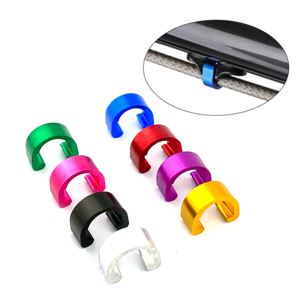 Mountain Bike Aluminum Alloy C-Type Buckle U-Type Cable Buckle Bicycle Cable Pipe Fixed Oil Pipe Colorful Clip Accessories