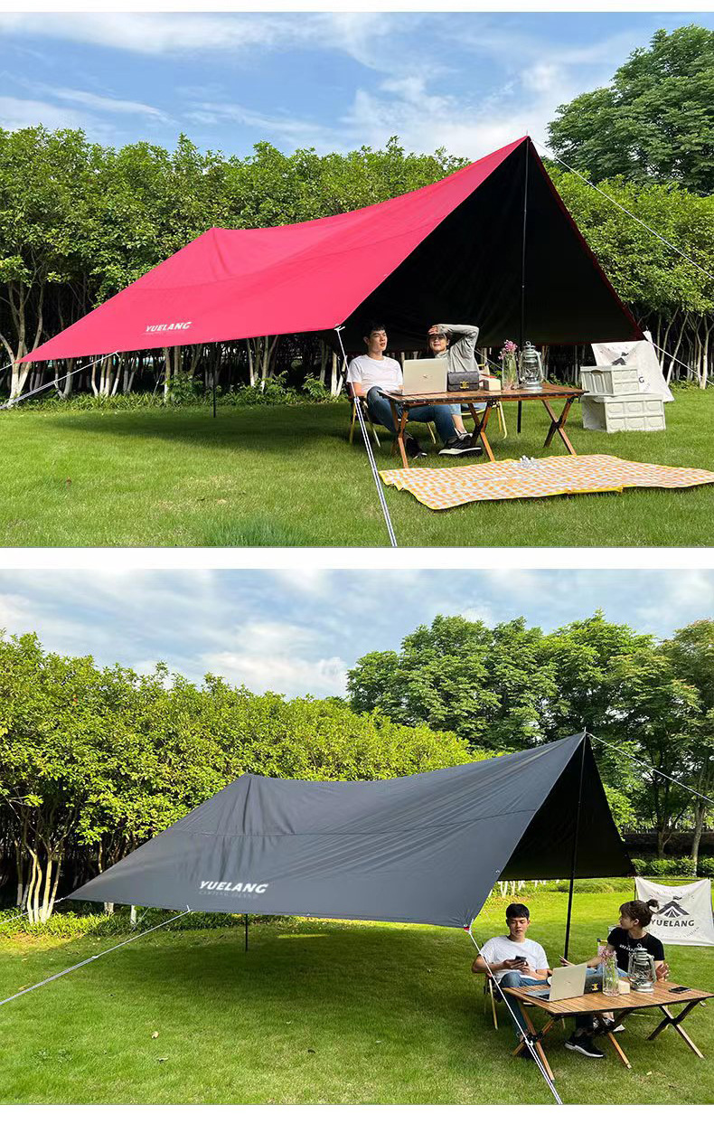 300D vinyl Oxford (plied cloth) square canopy (full shading) coated with vinyl waterproof sunscreen