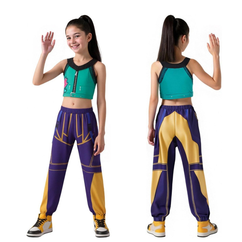 现货！女孩恶魔猎人流行歌手万圣节服装扮舞台套装服装|undefined