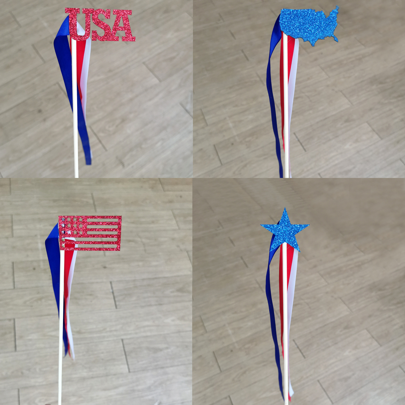 Cross-Border Día DE LA Independencia Americana EE. UU. Bandera cinta de color palo de hadas palo mágico Garland fiesta celebración Decoración