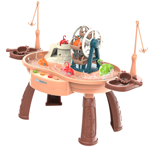 Cross-border hot-selling water park fishing toy baby educational multi-functional water tabletop fishing platform parent-child interaction