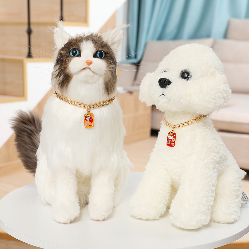 Collar de gato decorativo de dibujos animados lindo Geely colgante de texto de aleación de la Etiqueta de perro Cadena de mascotas al por mayor
