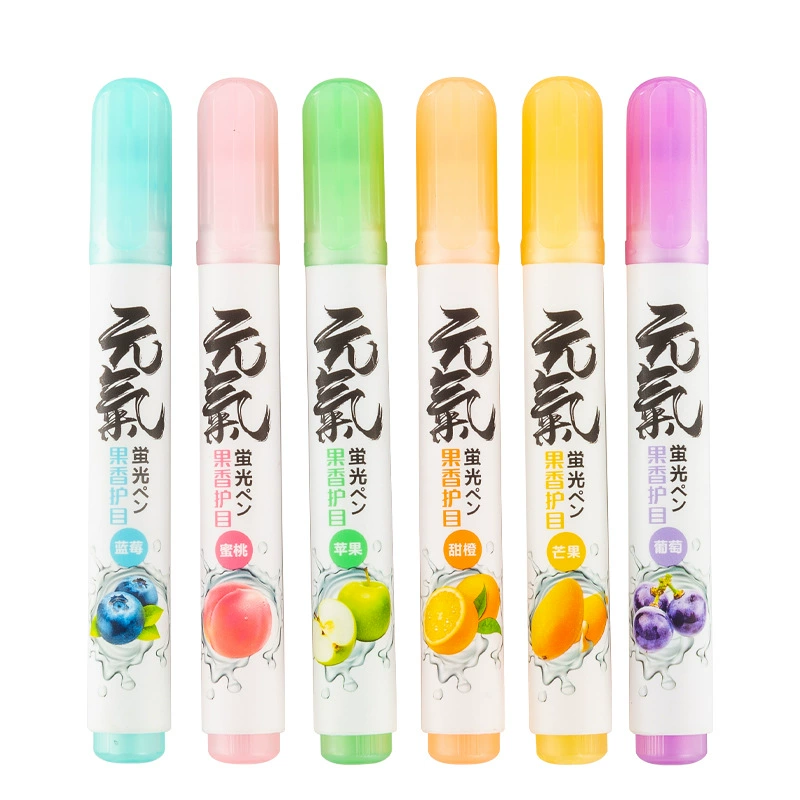 Strong rod fragrance highlighter fruit fragrance student marking marker large capacity homework notes wholesale
