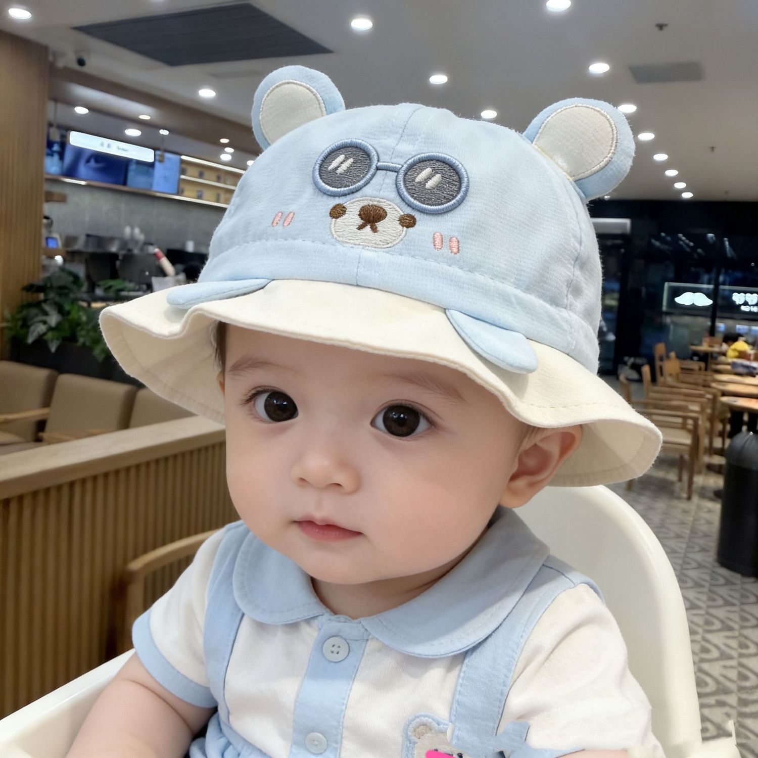 Children's cute demi-season thin sun hat to go out for early age